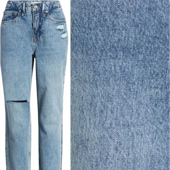 NEW Good American 90's Duster Straight Leg High Waisted Jean